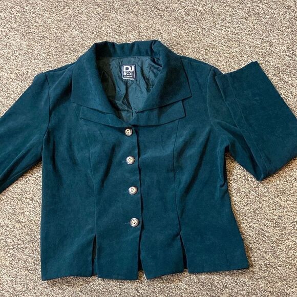 DJ & CO By Dawn Joy Suede Women's Suit Blazer Jacket Size Approxi ML - Picture 9 of 13